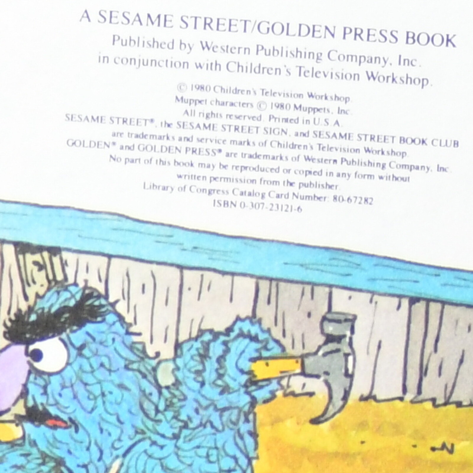 Sesame Street – The Tool Box by Ellen Weiss CTW Book Club Hardcover 1980