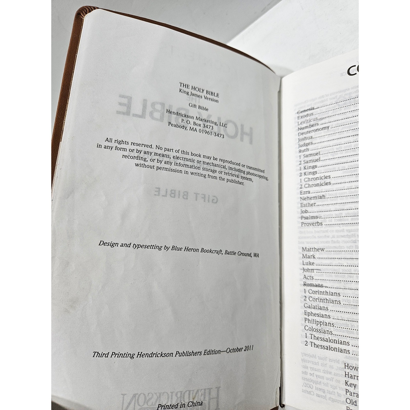 Hendrickson Bibles King James Version Gift Bible Light Brown Faux Leather KJV