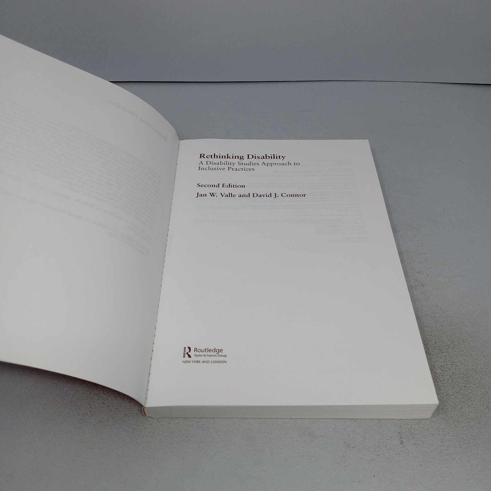 Rethinking Disability: 2nd Edition 2019 Routledge Paperback by Valle & Connor