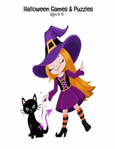 Halloween Games & Puzzles Ages 8-12: Connect The Dots – Spot The Difference -…