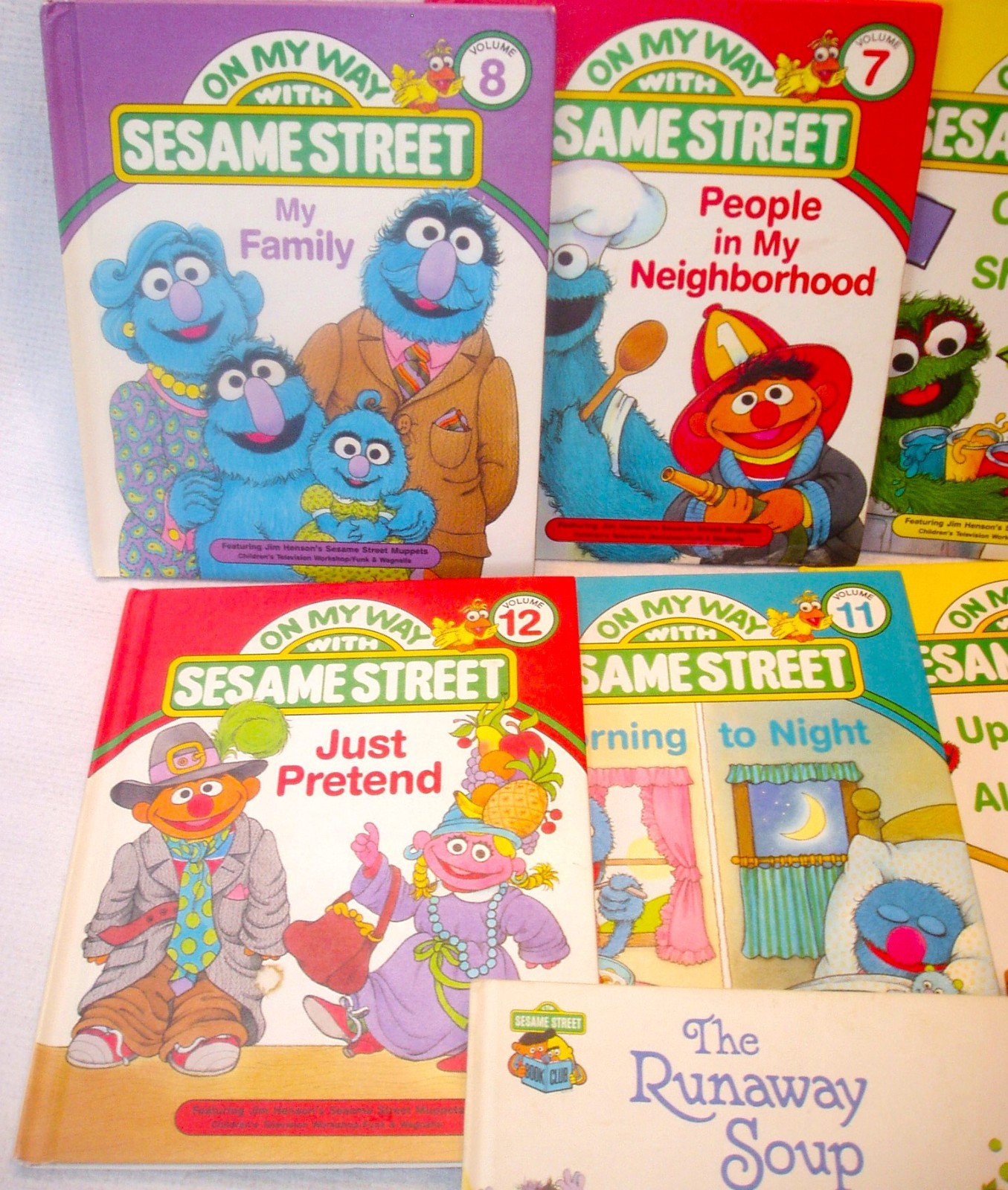 ON MY WAY WITH SESAME STREET Set of 9 HARDCOVER BOOKS By CTW FUNK & WAGNALLS