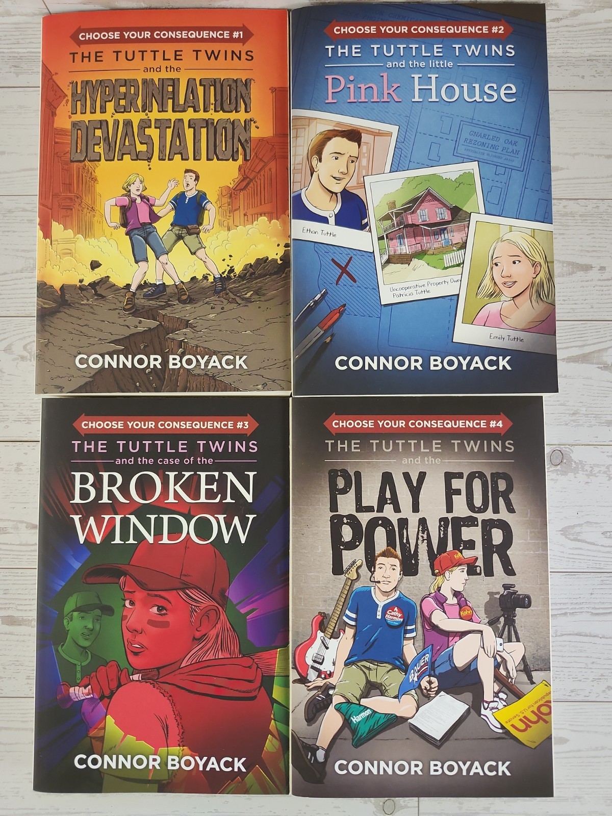The Tuttle Twins Choose Your Consequence Series Books #1-4 by Connor Boyack