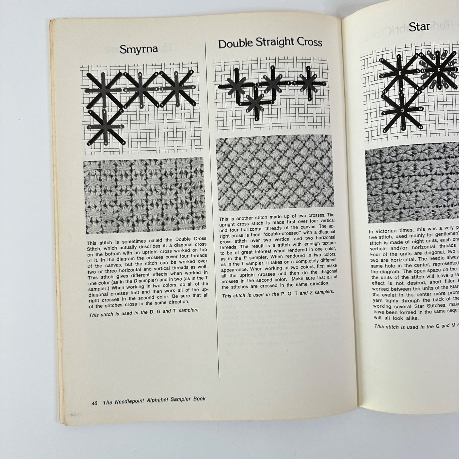 1977 The Needlepoint Alphabet Sampler Book Dover Needlework Series by Rita Weiss