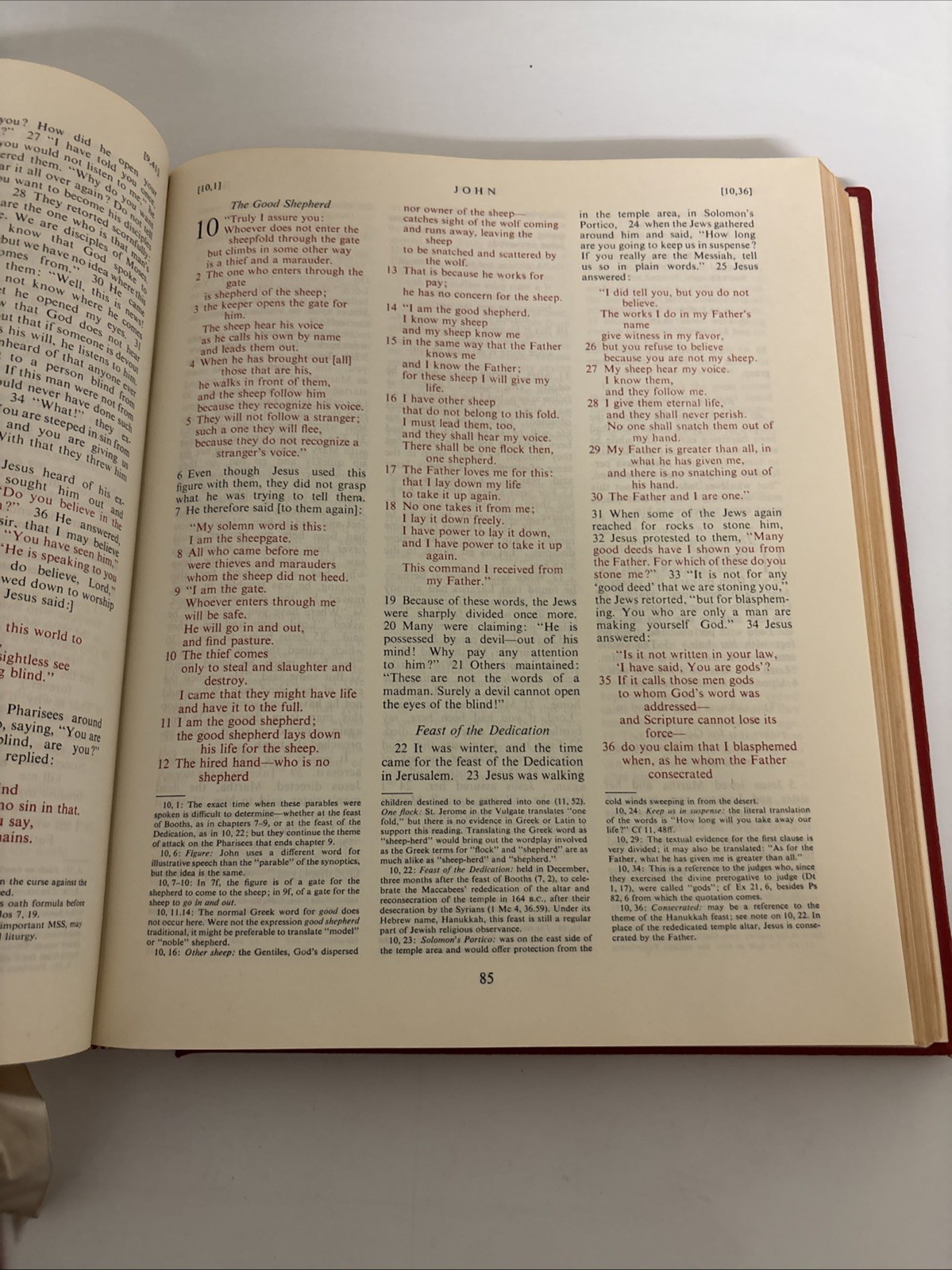 Holy Bible NAB Red. The New American Bible. Catholic Press World