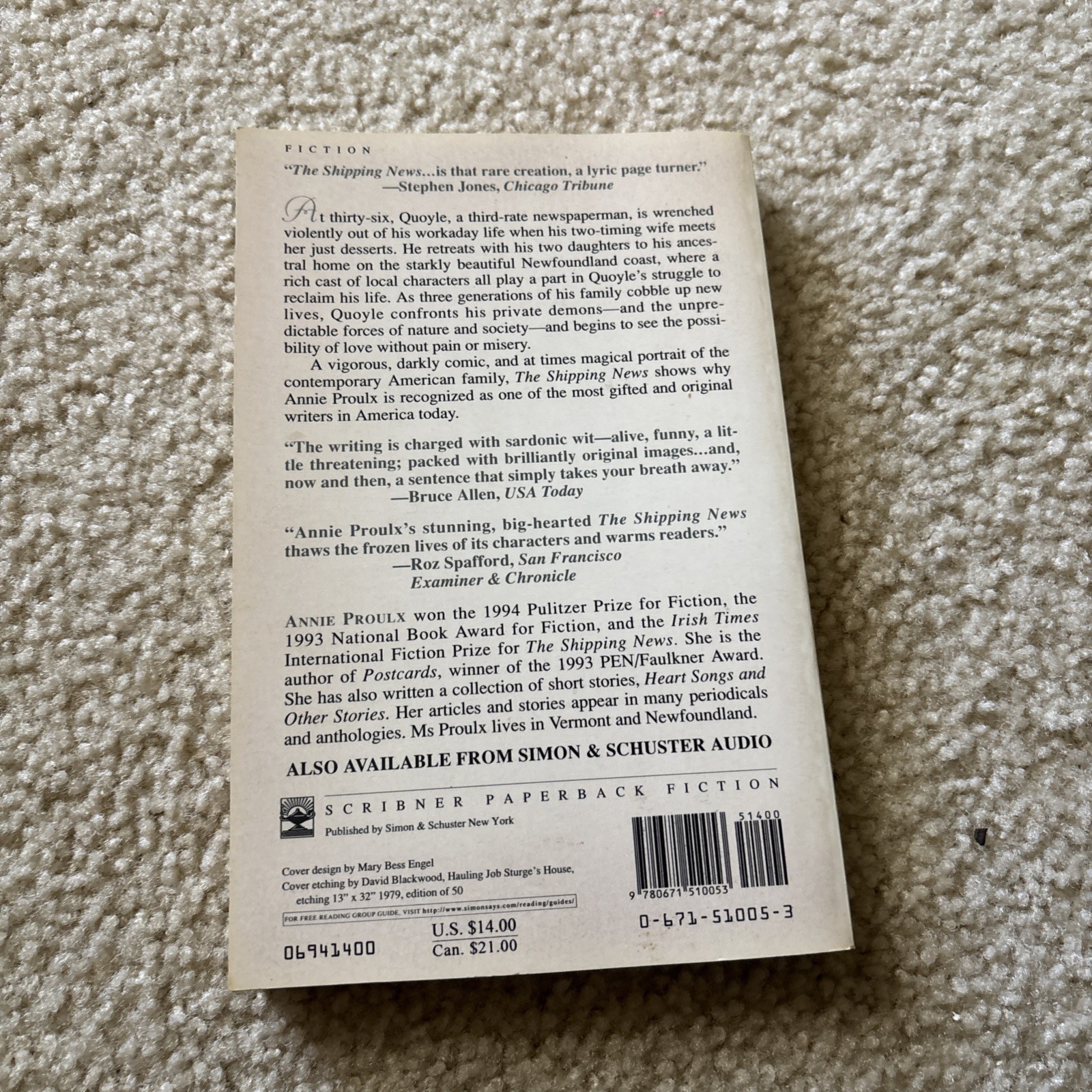 Shipping News by Annie Proulx (1994, Trade Paperback)