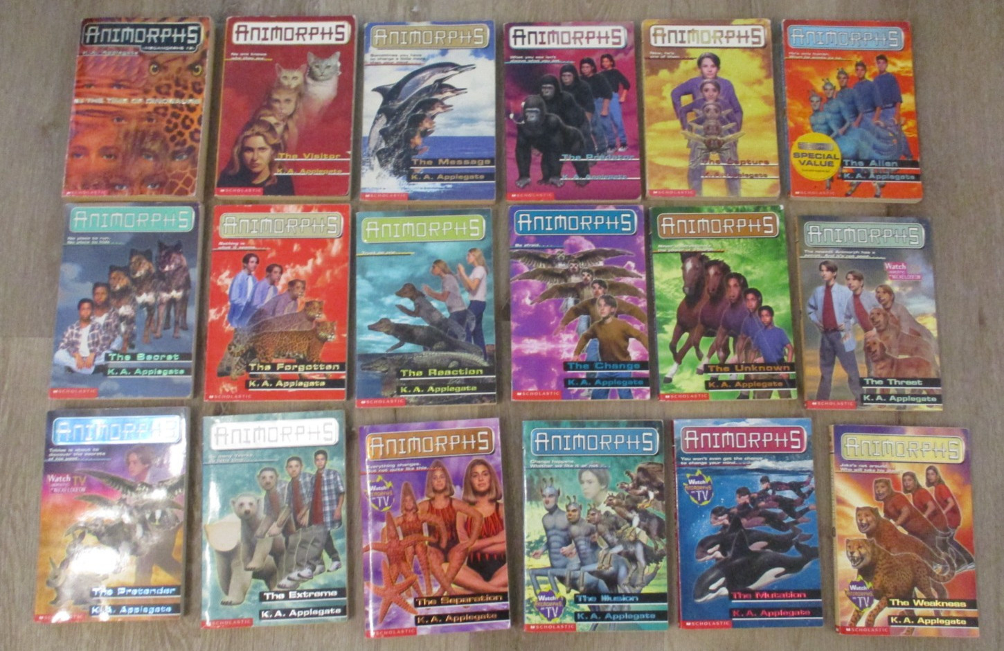 Animorphs Book Lot Of 18 K.A. Applegate 96-99 1st Vintage Scholastic