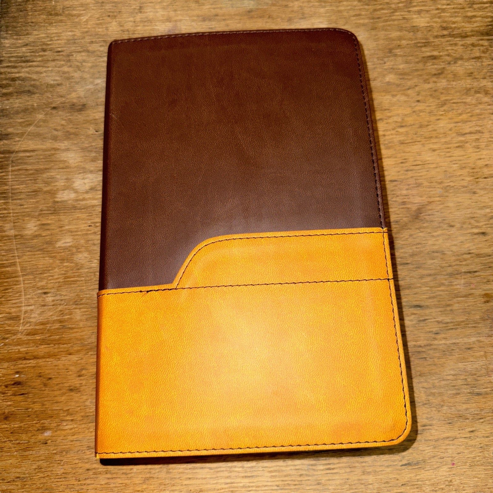 NIV Bible, Brown Duo-Tone Leather-Soft Cover, Zonderman – EXCELLENT