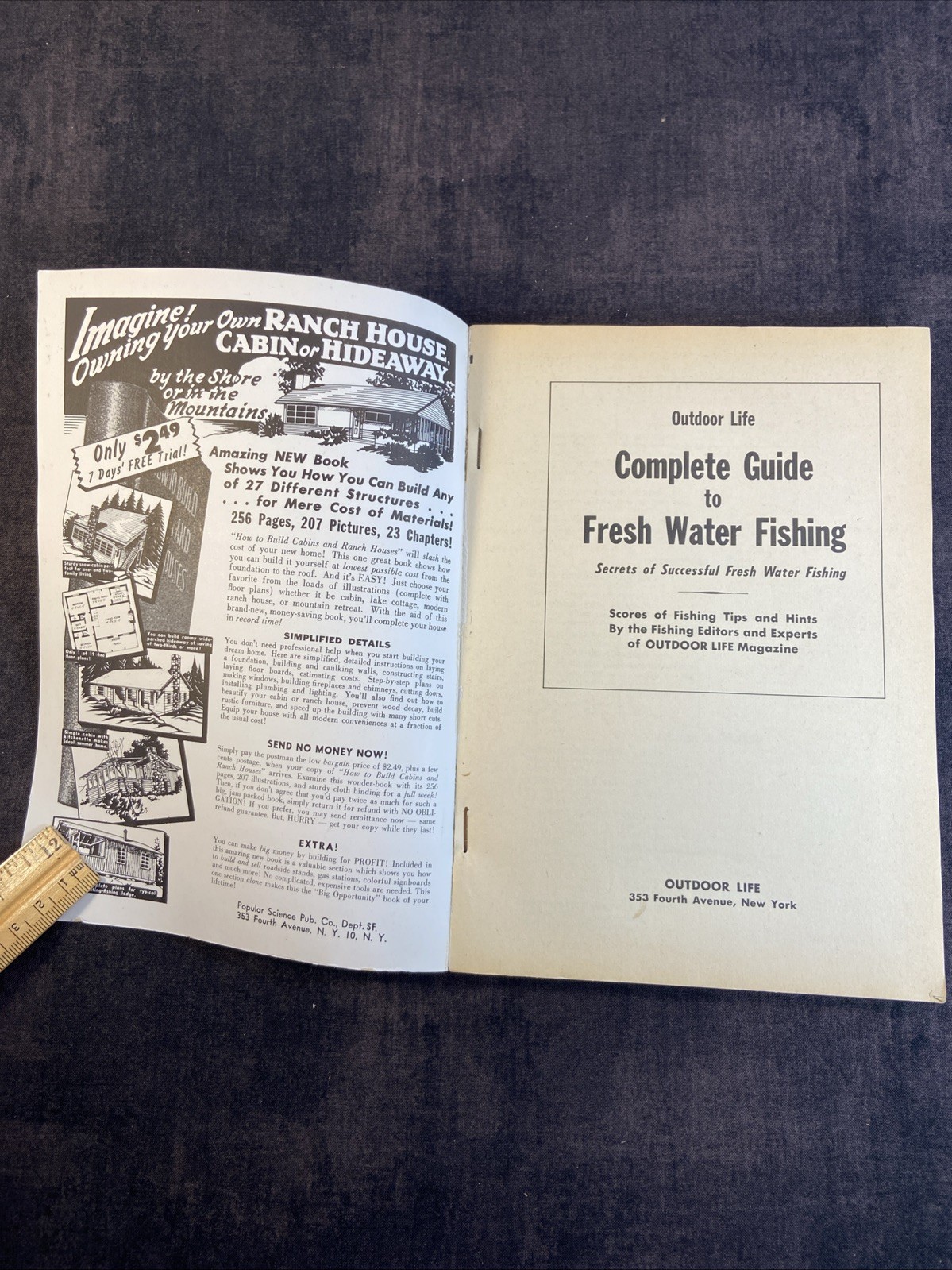 Outdoor Life -Complete Guide To Fresh Water Fishing-1952 First Edition-250 Pages