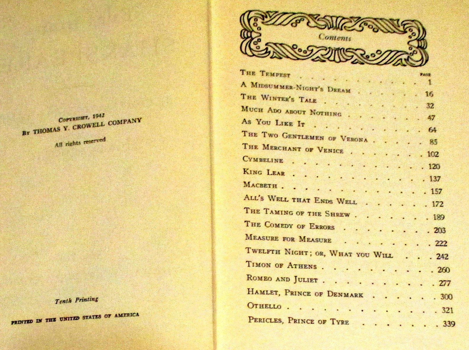 1942 Tales From Shakespeare Charles & Mary Lamb H/C D/J 360 Pages NICE!!