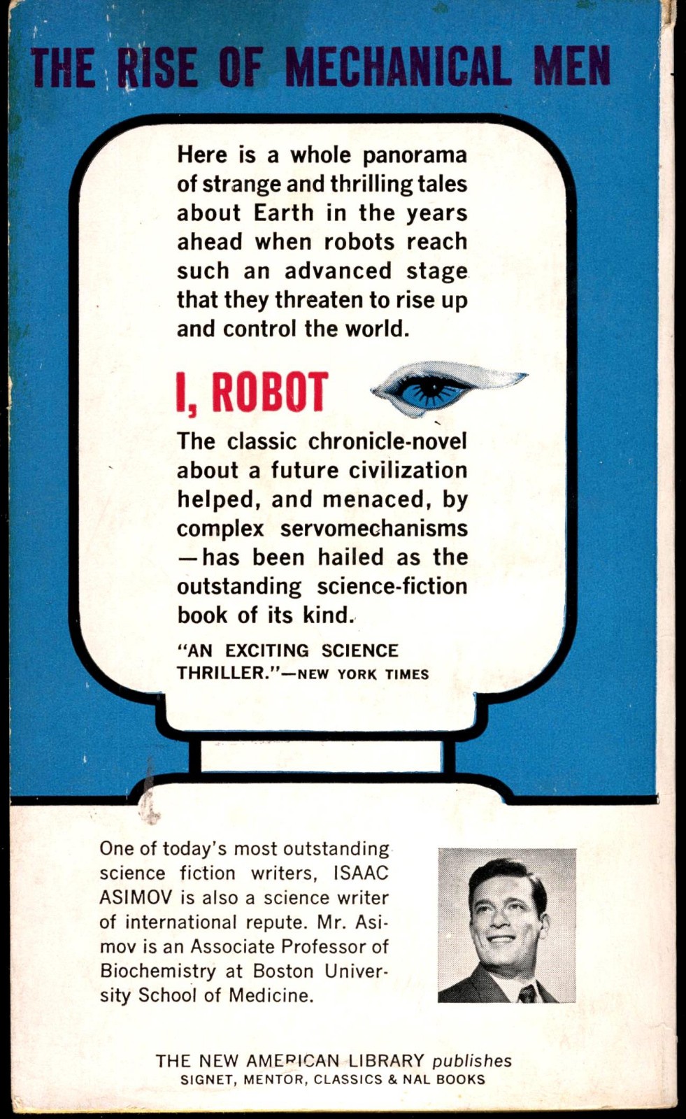 I, ROBOT Isaac Asimov – Signet Sixth Printing 1956