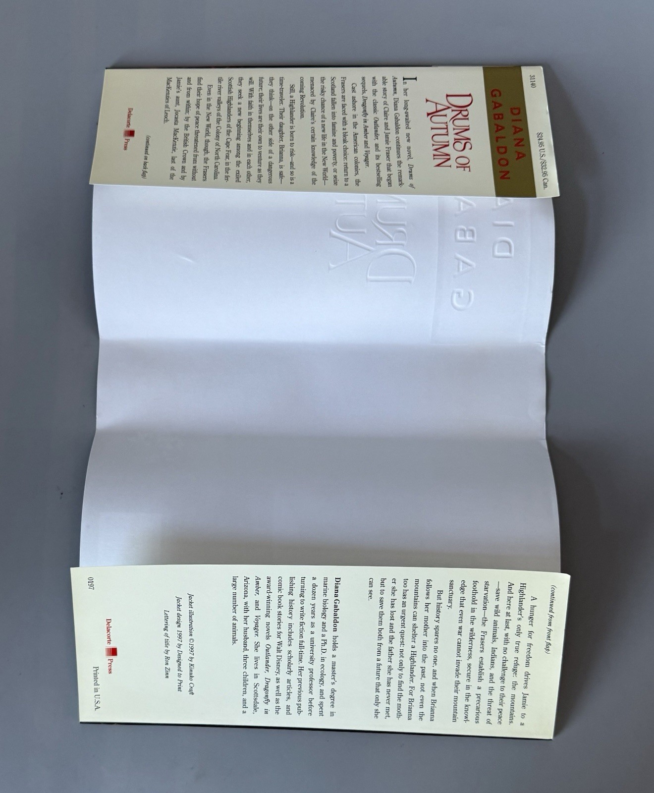 Drums of Autumn by Diana Gabaldon — 1st Edition/Print — HCDC — 1997 Delacorte