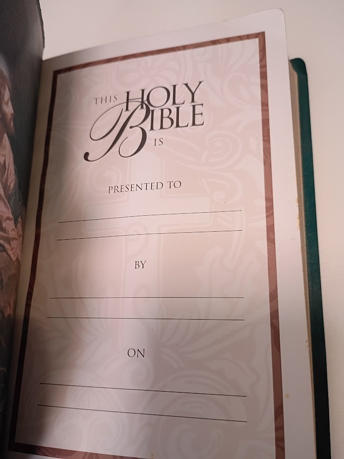 Holy Bible KJV King James Version Red Letter Teal Leathersoft Zondervan Helps VG