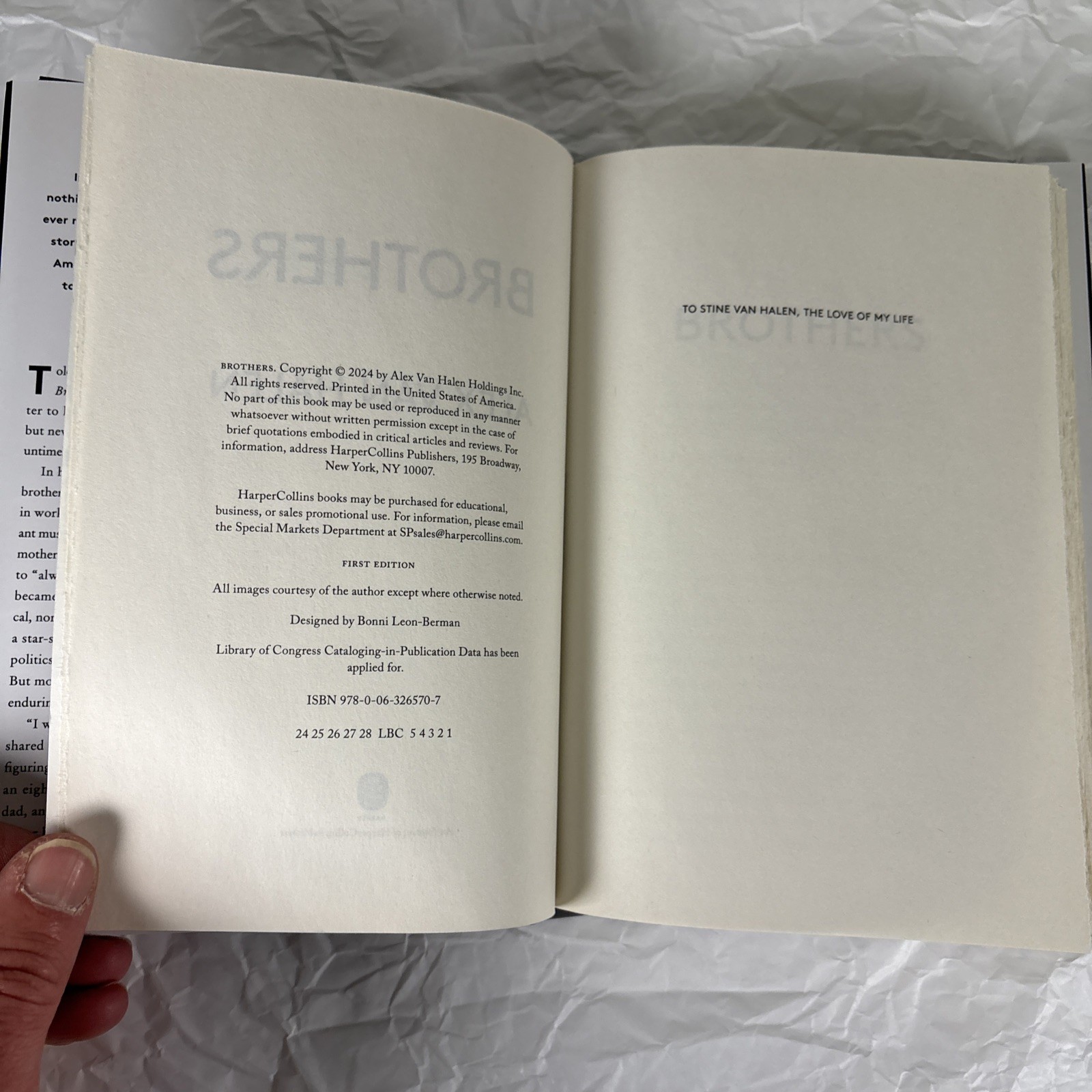 Brothers – Alex Van Halen – 2024 – Hardcover