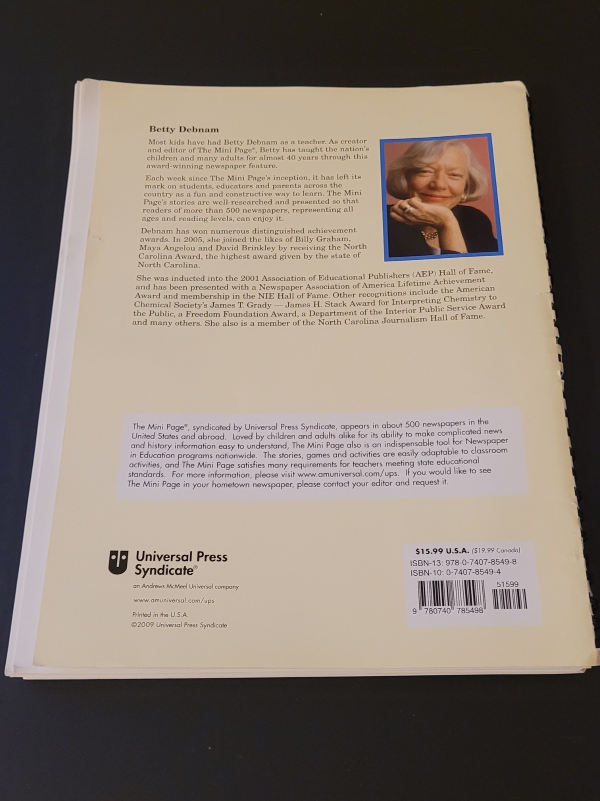 The Mini Page Book Of States By Betty Debnam – Spiral Bound