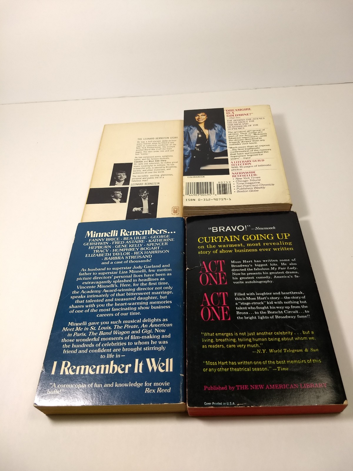 Performing Arts Book Lot Actor Actress Singer Biography Paperbacks Lot 4 Vintage