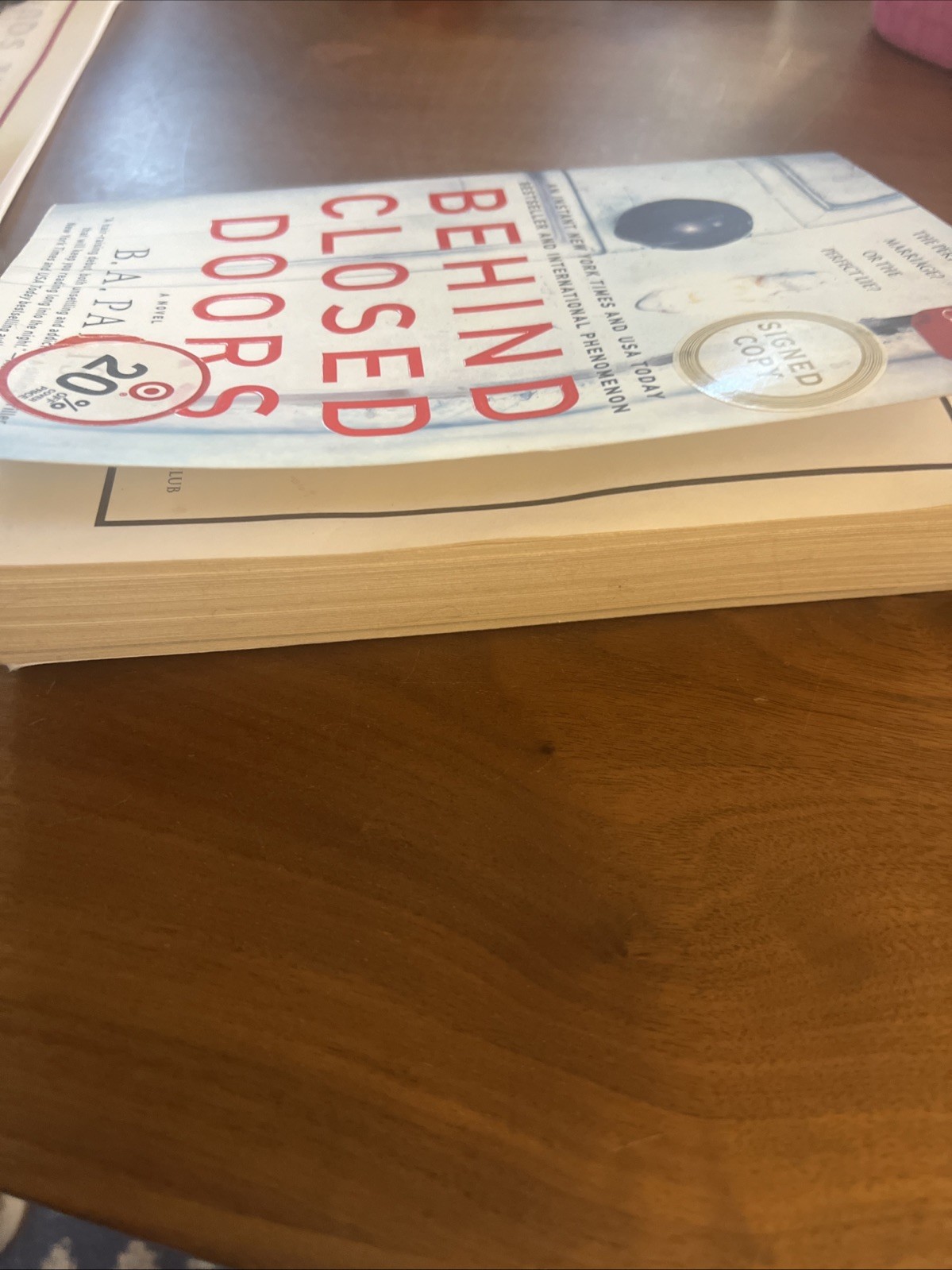 Behind Closed Doors *SIGNED* by B A Paris (Target Edition)