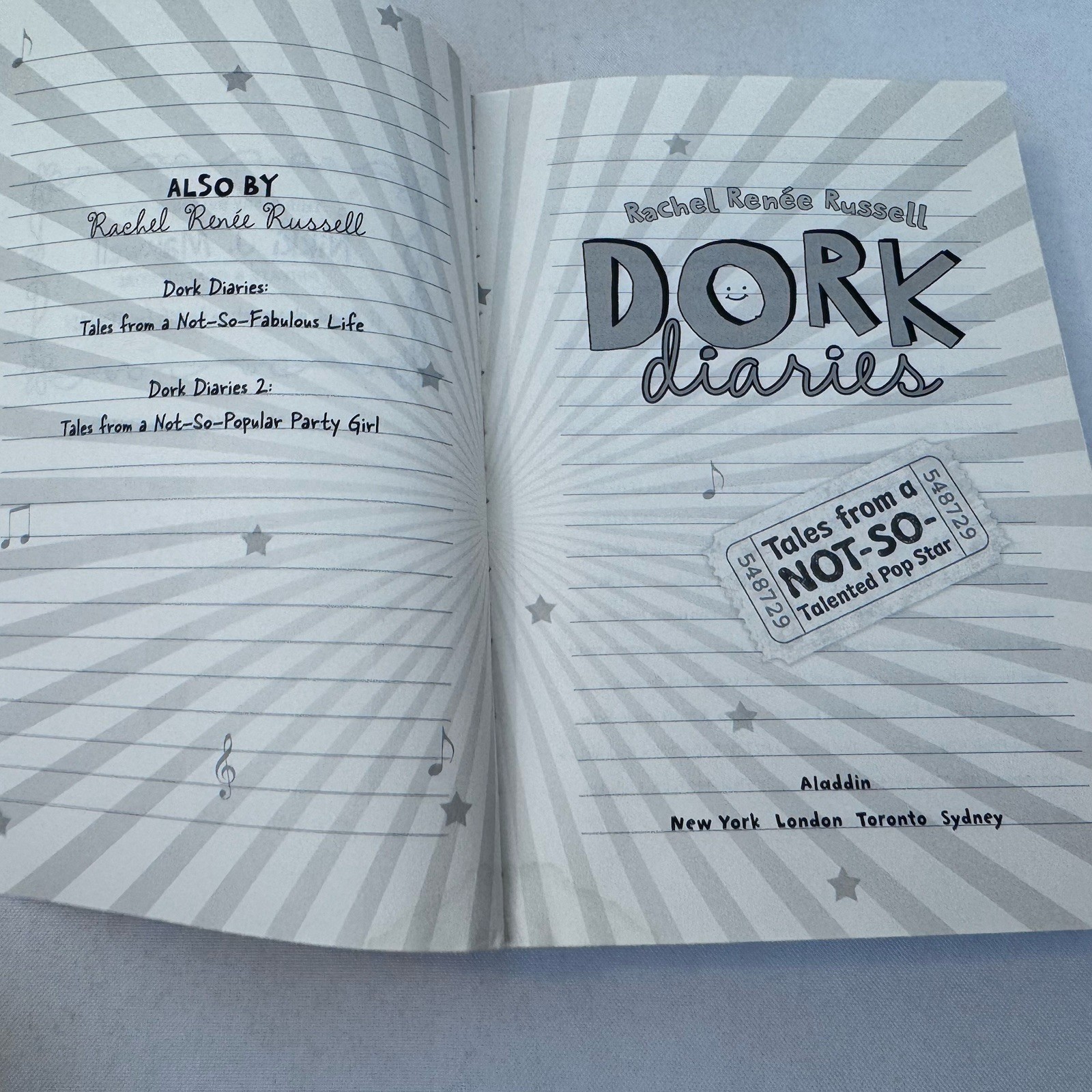 Dork Diaries Lot 2 PB Books Rachel Renee Russell Not-So Fabulous Pop Star