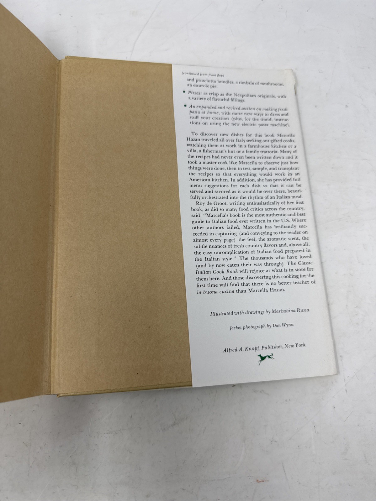 More Classic Italian Cooking by Marcella Hazan- Vintage Cookbook November (1978)