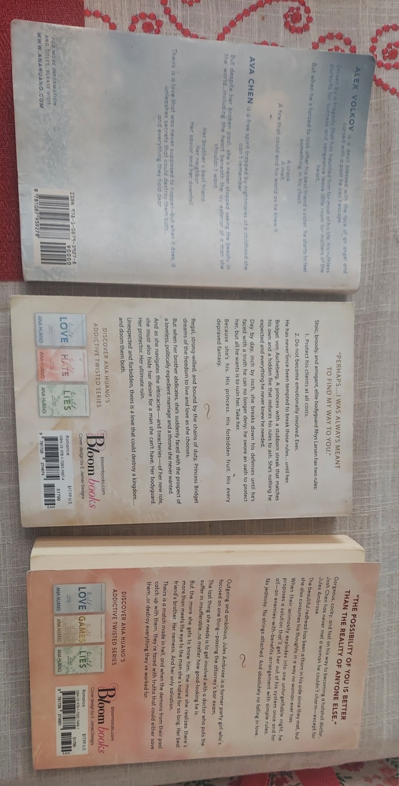 Twisted Series Collection by Ana Huang, Paperback -Love, Games, Hate (VERY GOOD)