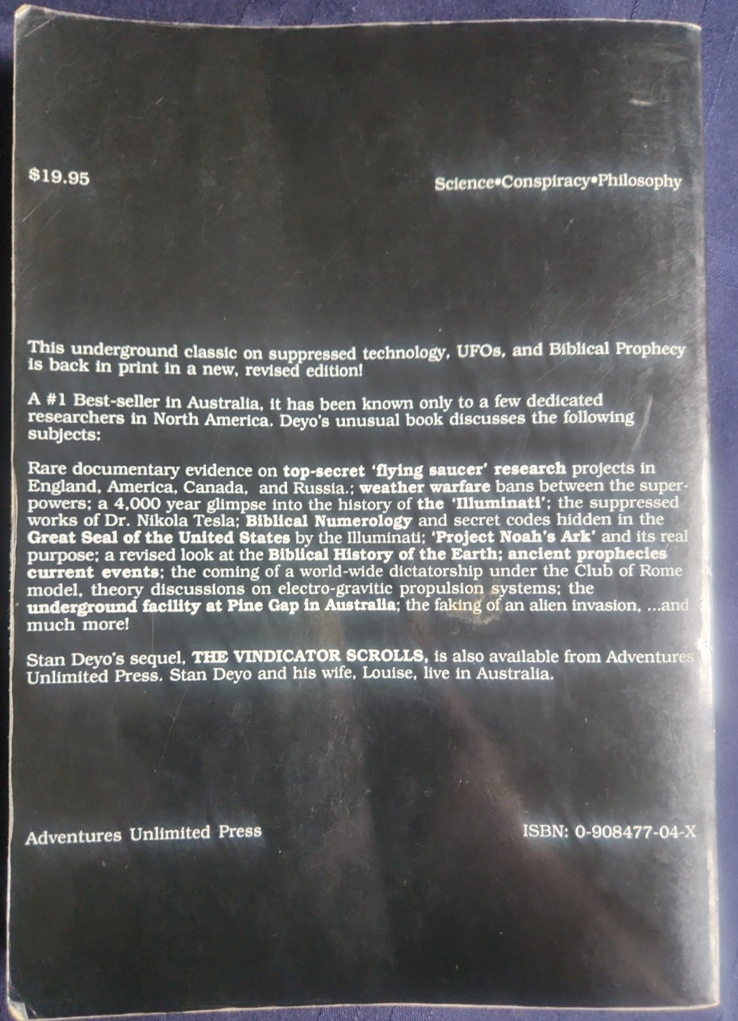 OOP COSMIC CONSPIRACY STAN DEYO PB BOOK UFOLOGY 1994 UNDERGROUND FLYING SAUCER