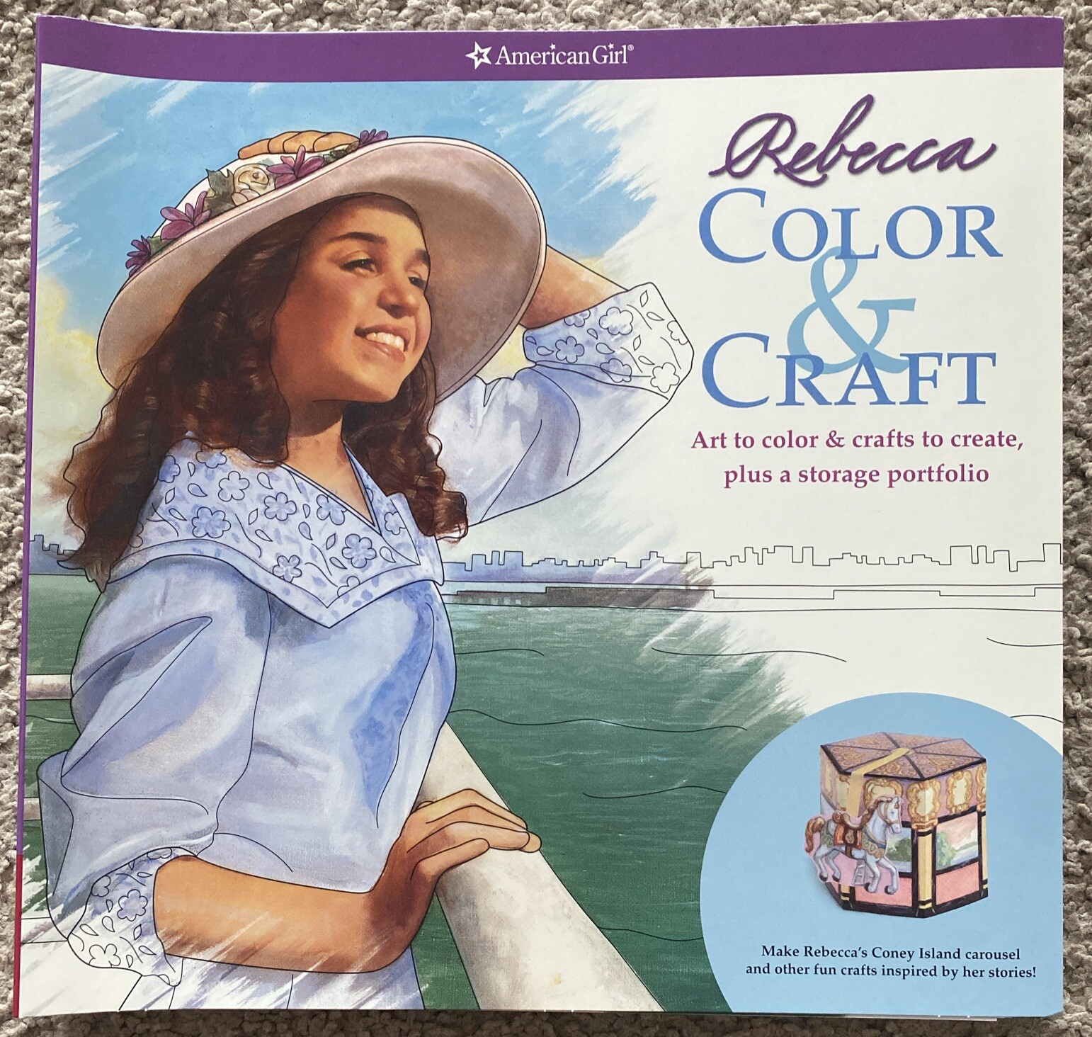 American Girl Rebecca Color & Craft Book New Make Fancy Boxes Star Garland