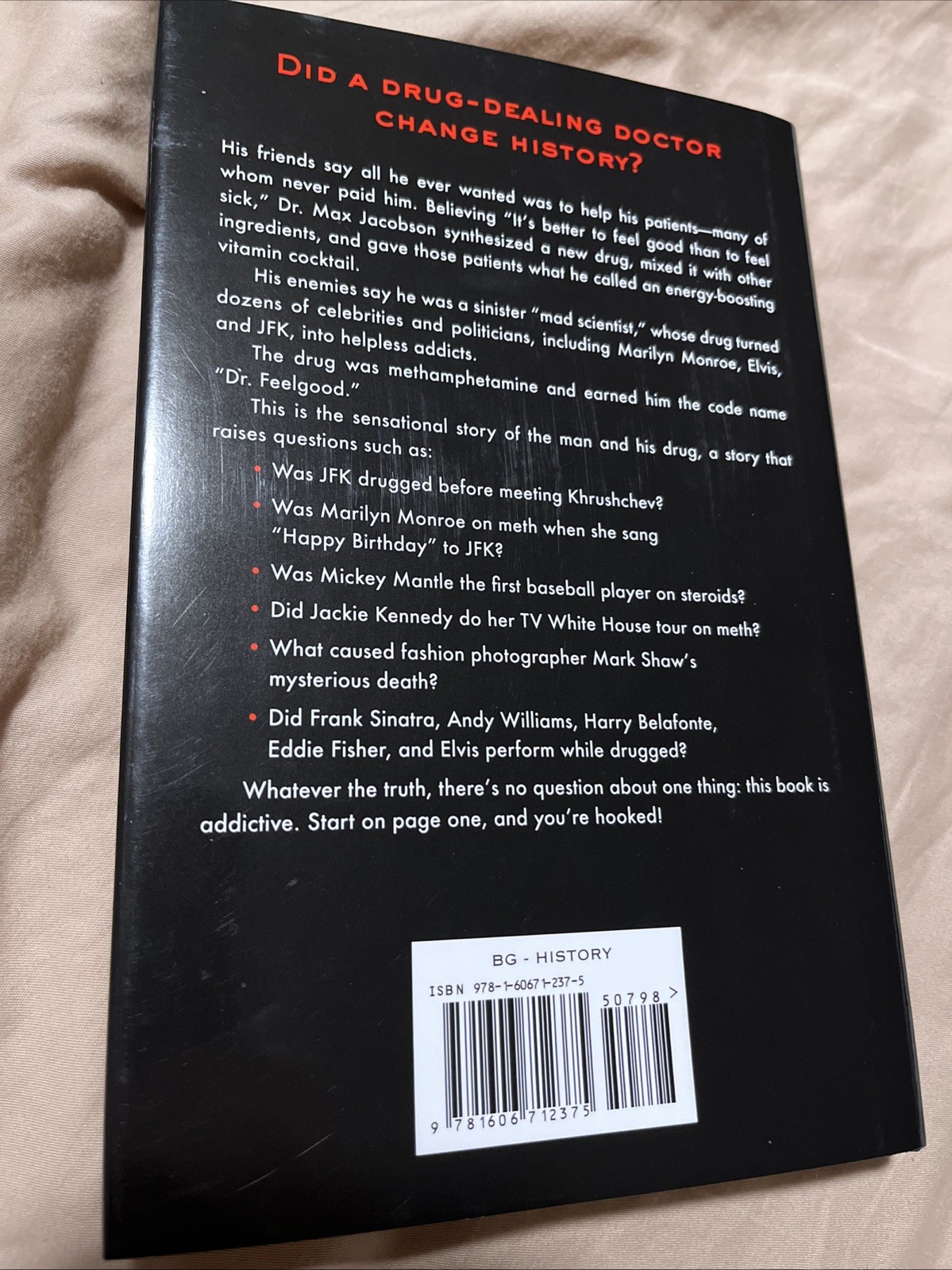 Dr. Feelgood By Richard A. Lertzman & William J Birnes Hardcover Book. LIKE NEW!