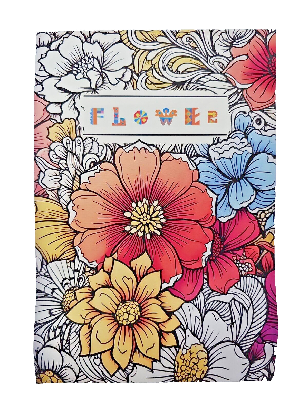 Coloring Book of Flowers 6.75″x10″ w/ 20 Pages of Single-Sided Images
