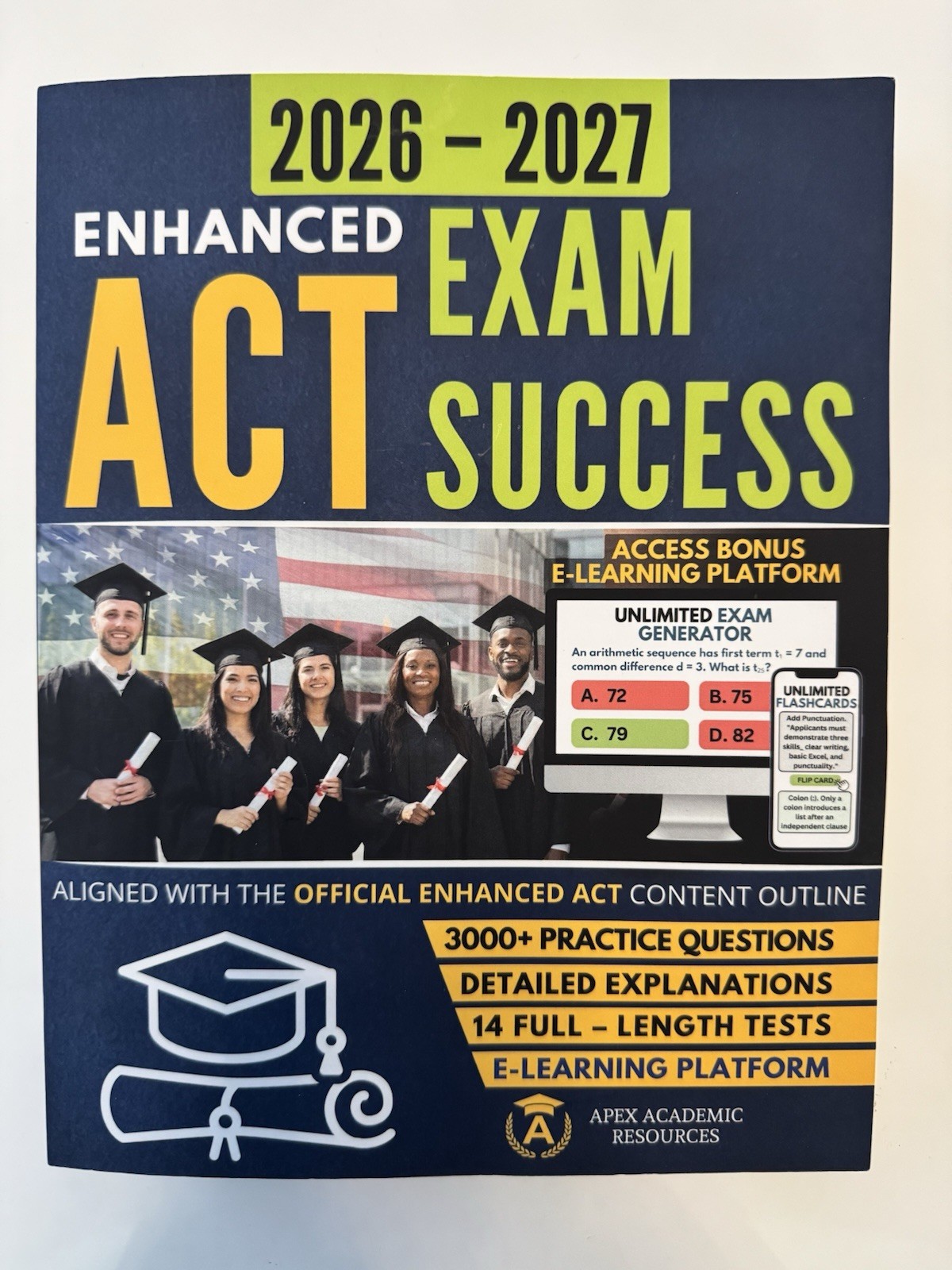 Enhanced ACT Exam Success ACT Prep Study Guide with Full Length Practice Tests