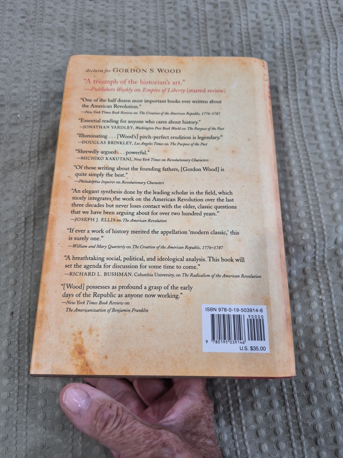 Empire of Liberty : A History of the Early Republic, 1789-1815 by Gordon S. Wood