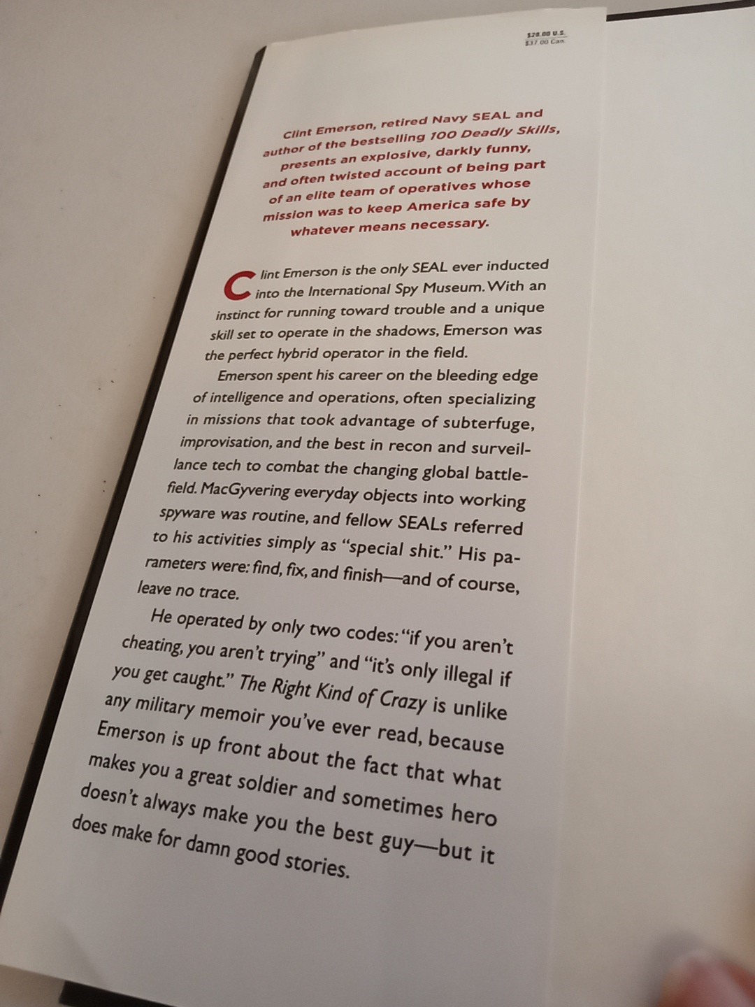 THE RIGHT KIND OF CRAZY Hardback by Clint Emerson, 2019