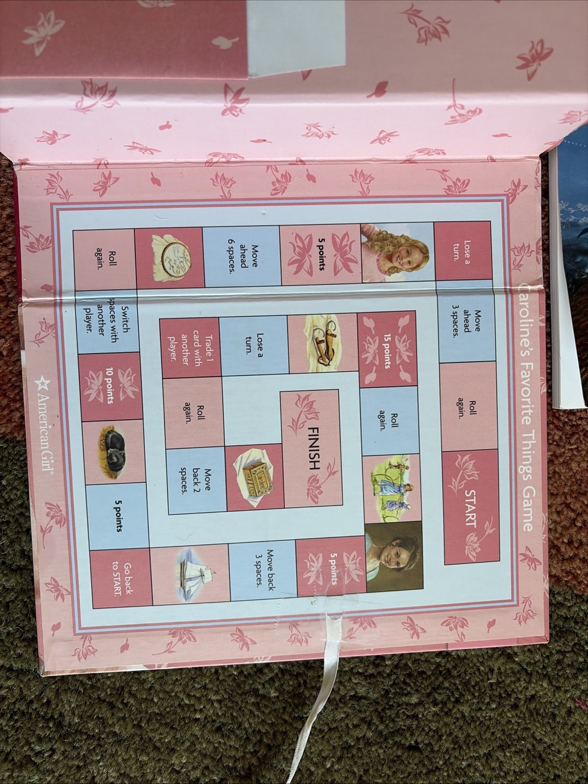 American Girl Caroline 1812 Box Set With Game Board By Kathleen Ernst