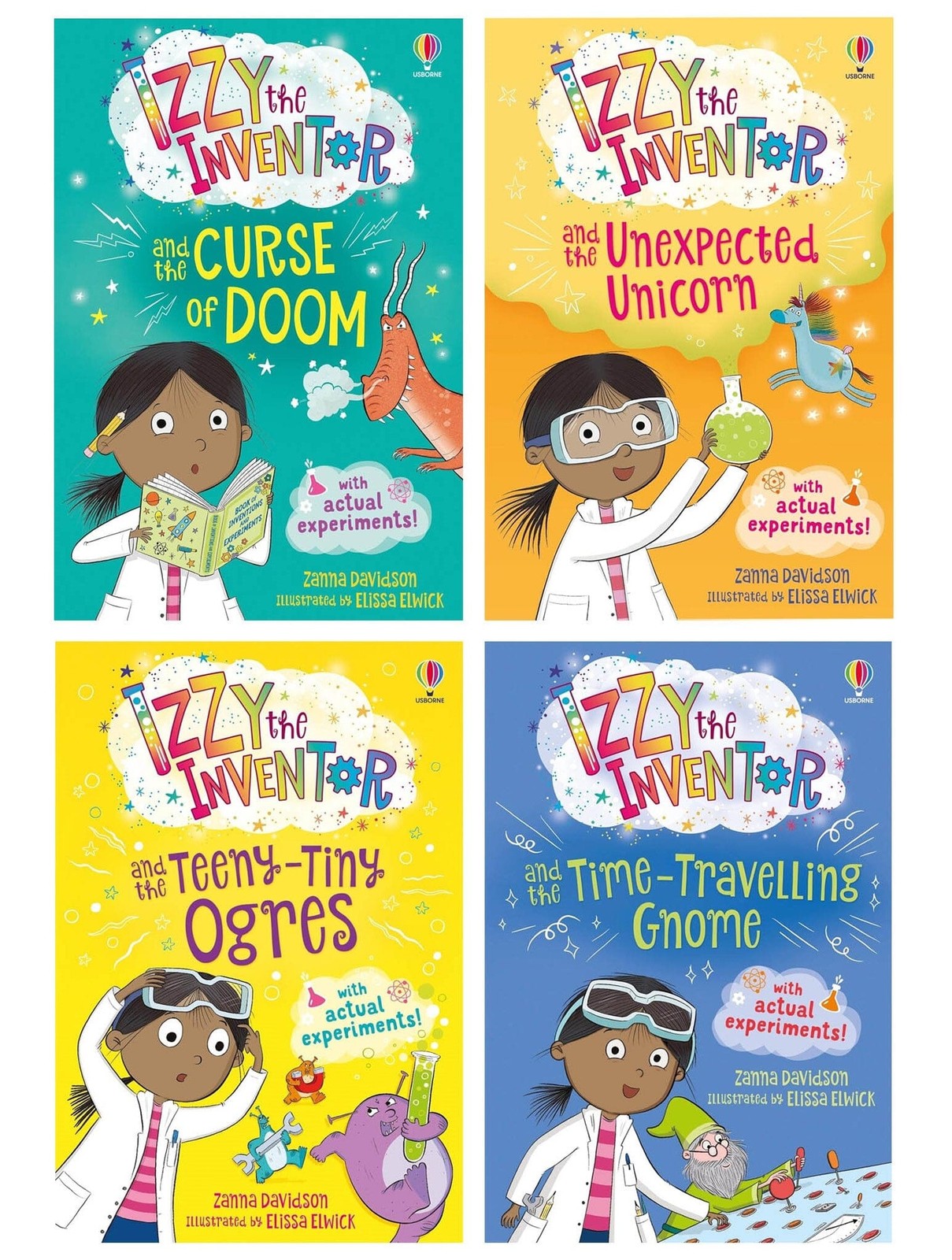 Izzy the Inventor Series 4 Books Paperback Set – Ages 5-8 – By Zanna Davidson