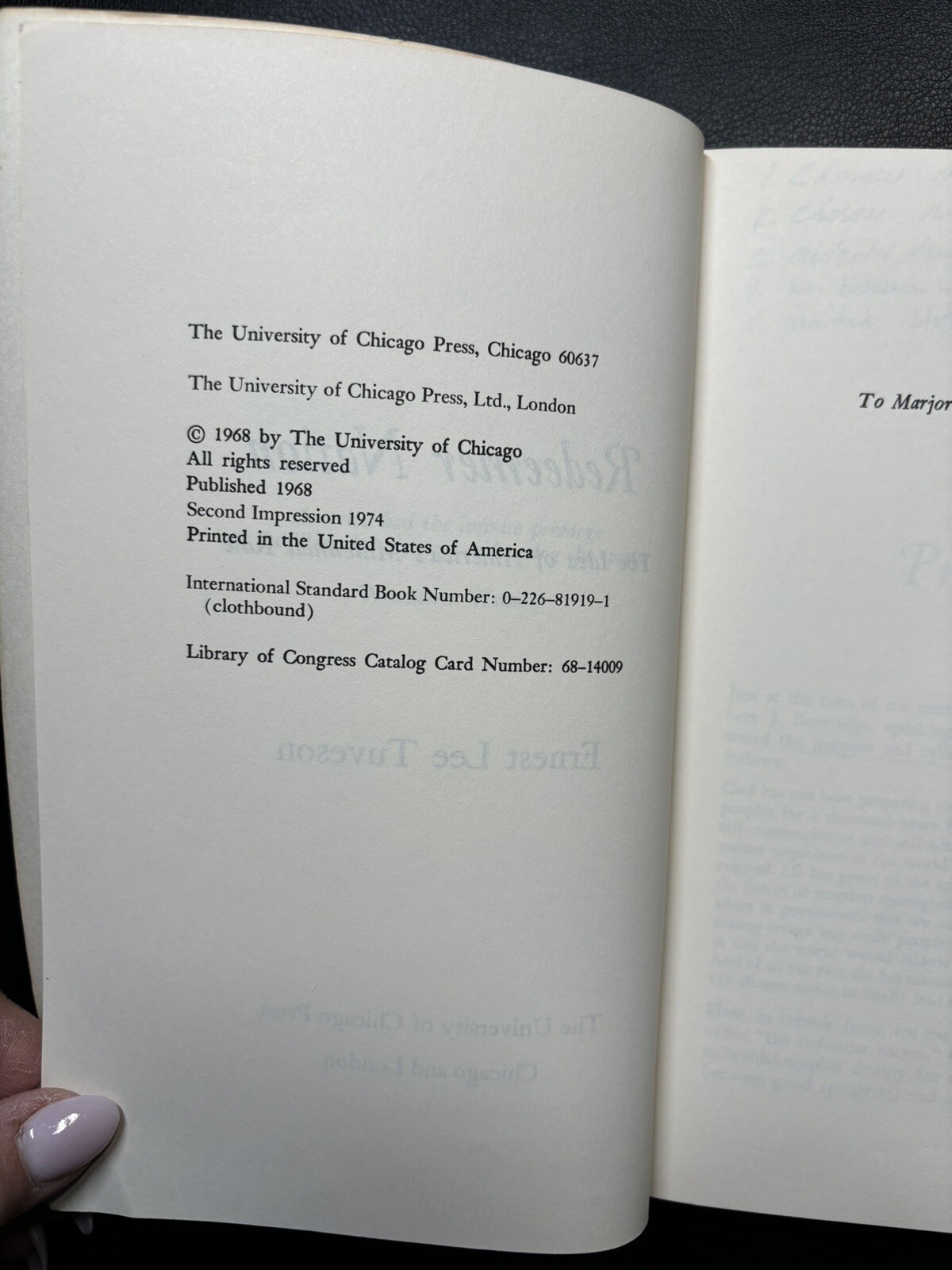 Ernest Lee Tuveson- Redeemer Nation (University of Chicago Press 1974)