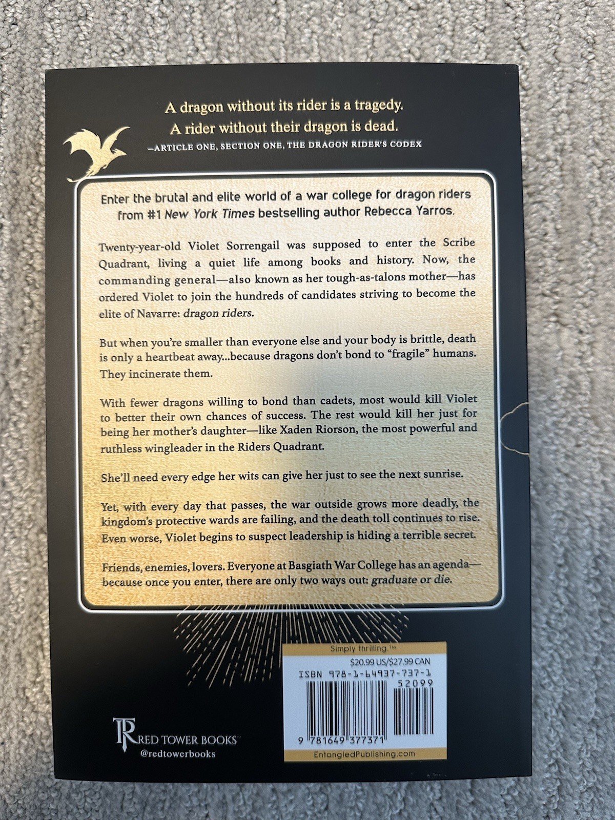Fourth Wing By Rebecca Yarros (Paperback, New)