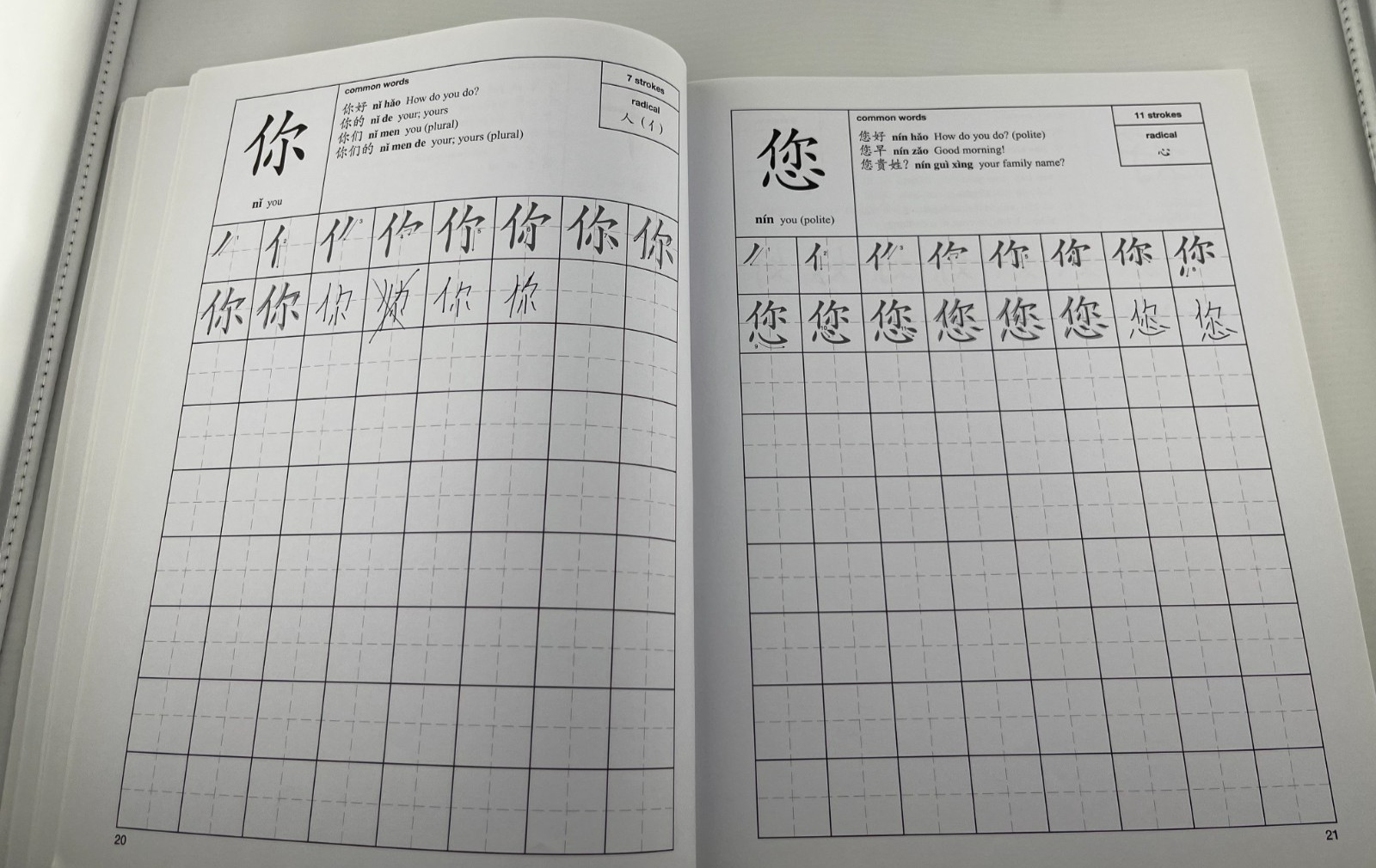 The First 100 Chinese Characters: Simplified Character Edition – Some writing