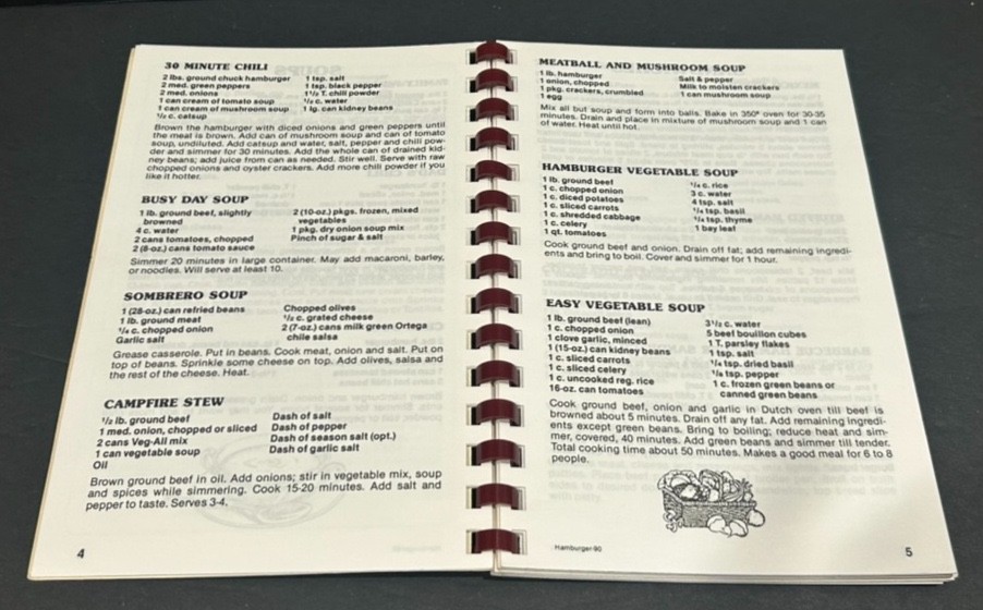 Vtg 300 Ways With Hamburger Cookbook Cooking Food Recipes Book 1996 Morris Press