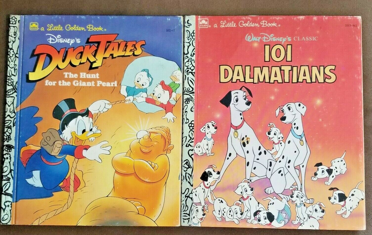 Lot of 5 Walt Disney’s Little Golden Books Vintage 1978-1991 Hardcover Ephemera