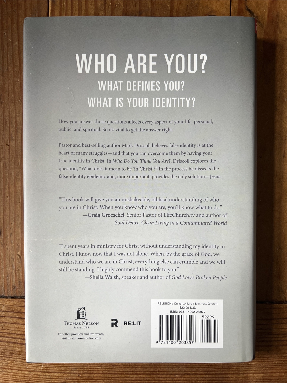 Who Do You Think You Are? By Mark Driscoll New Hardcover FAST SHIPPING
