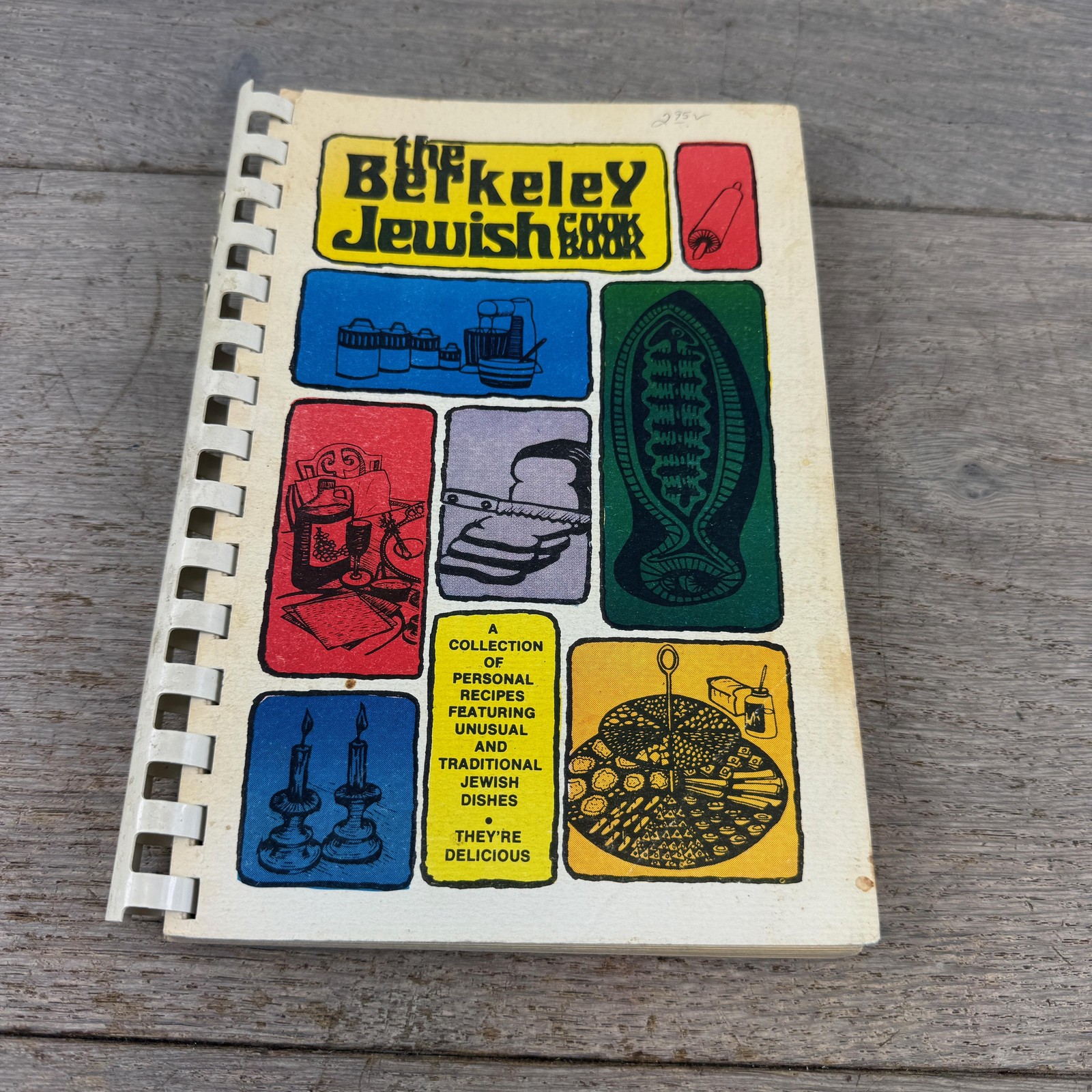 Vintage 1972 The Berkeley Jewish Cook Book Beth Israel Spiral Cookbook CA