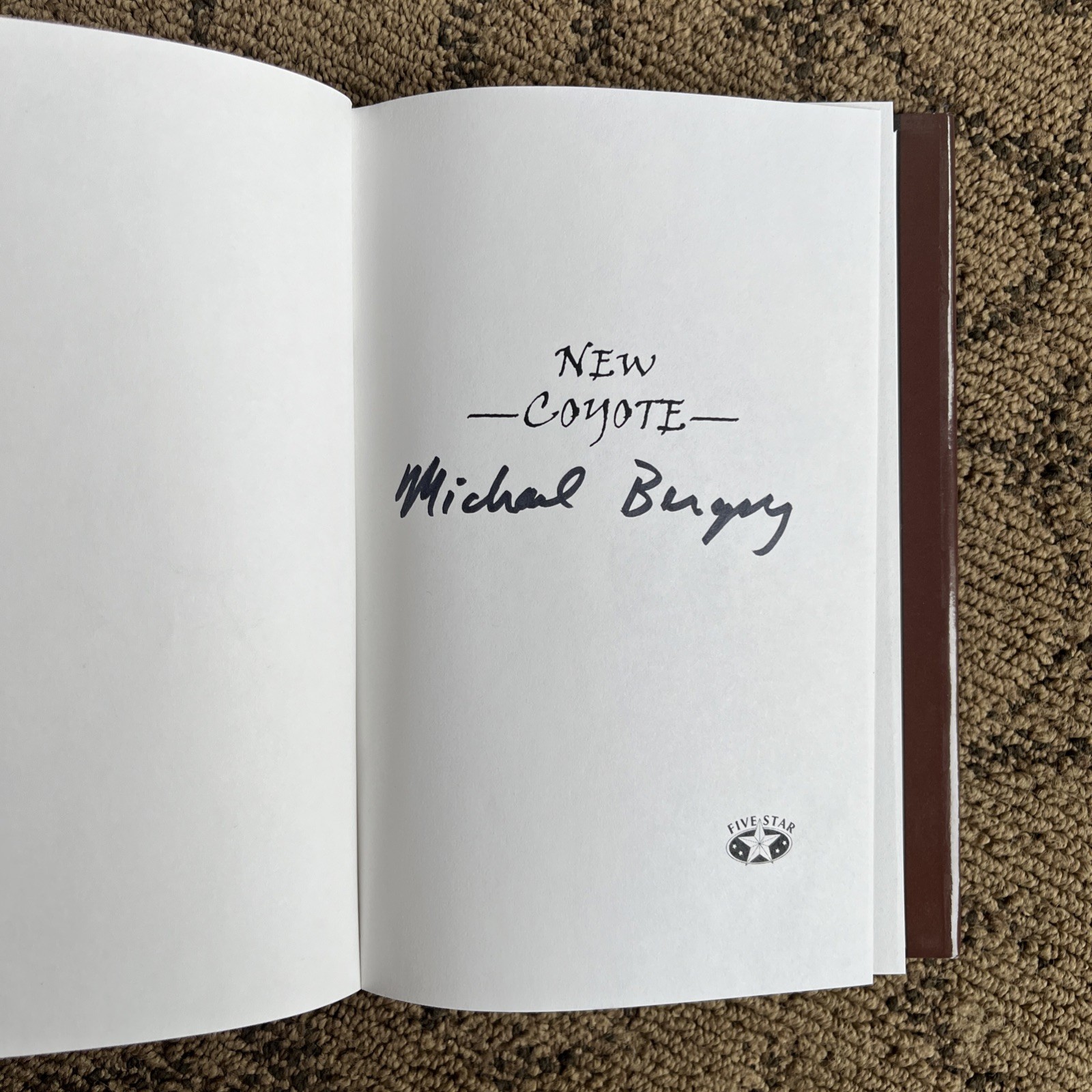 NEW COYOTE By Michael Bergey- Signed HCDJ 1st Edition, 1st Printing EUC
