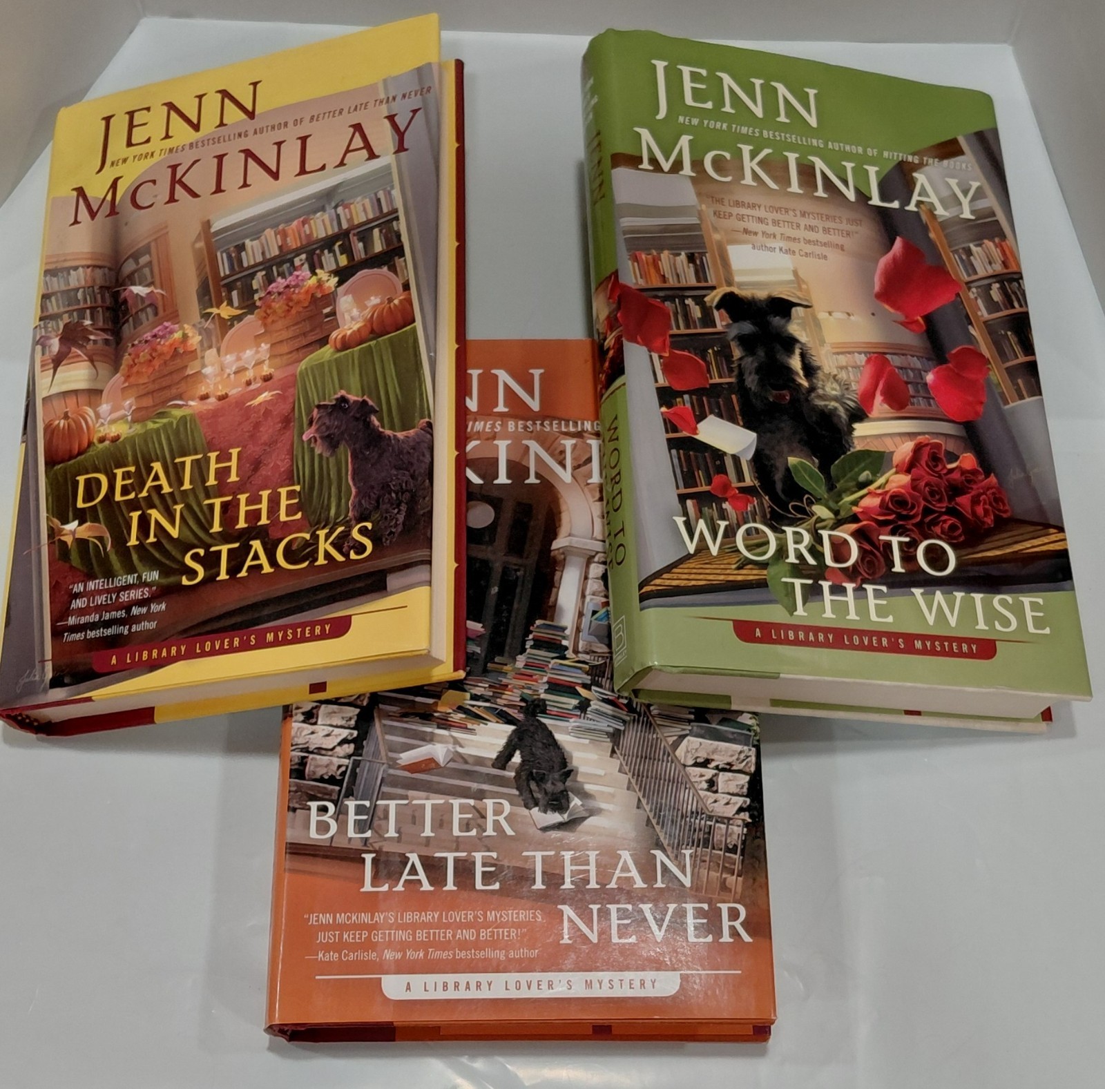 Lot Of 7 JENN MCKINLAY “LIBRARY LOVERS MYSTERY” Hardback/Paperback Books