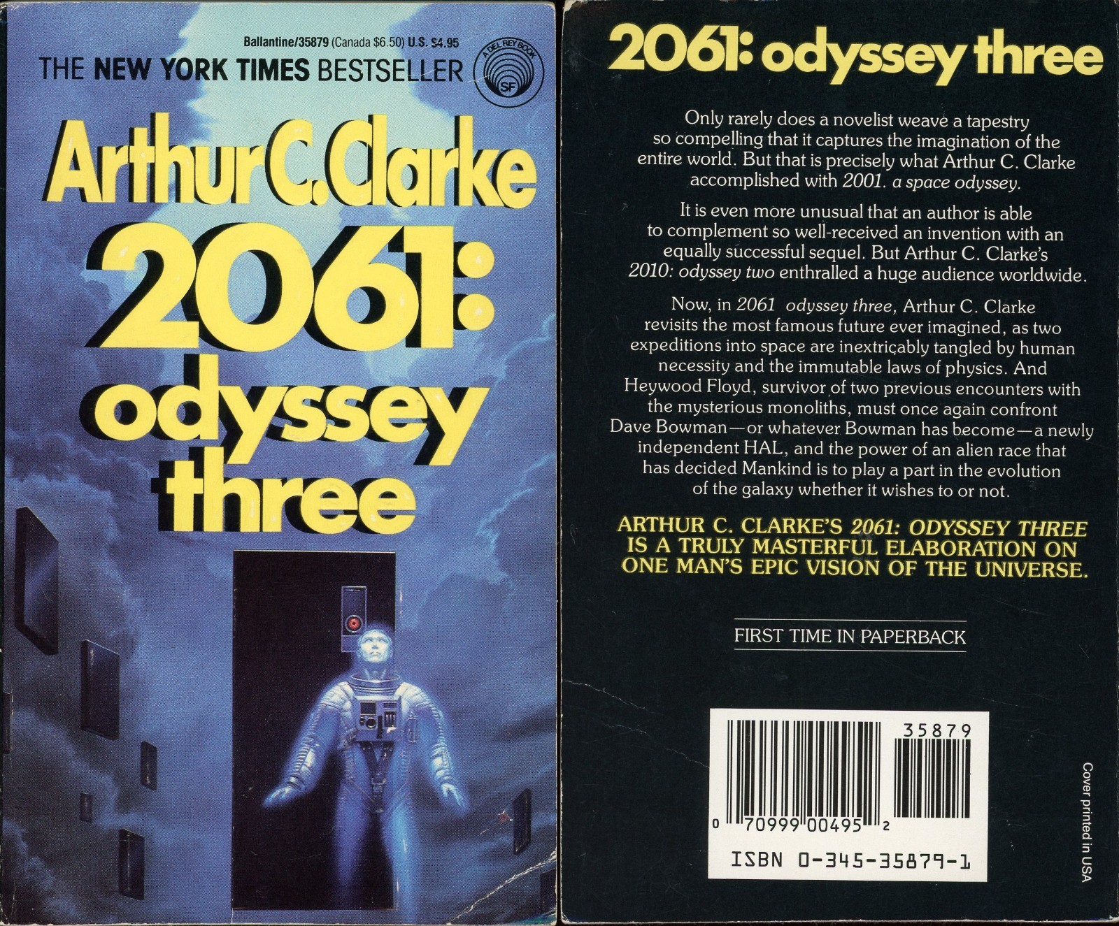 Space Odyssey Science Fiction Lot of 2 Paperback by Arthur C. Clarke
