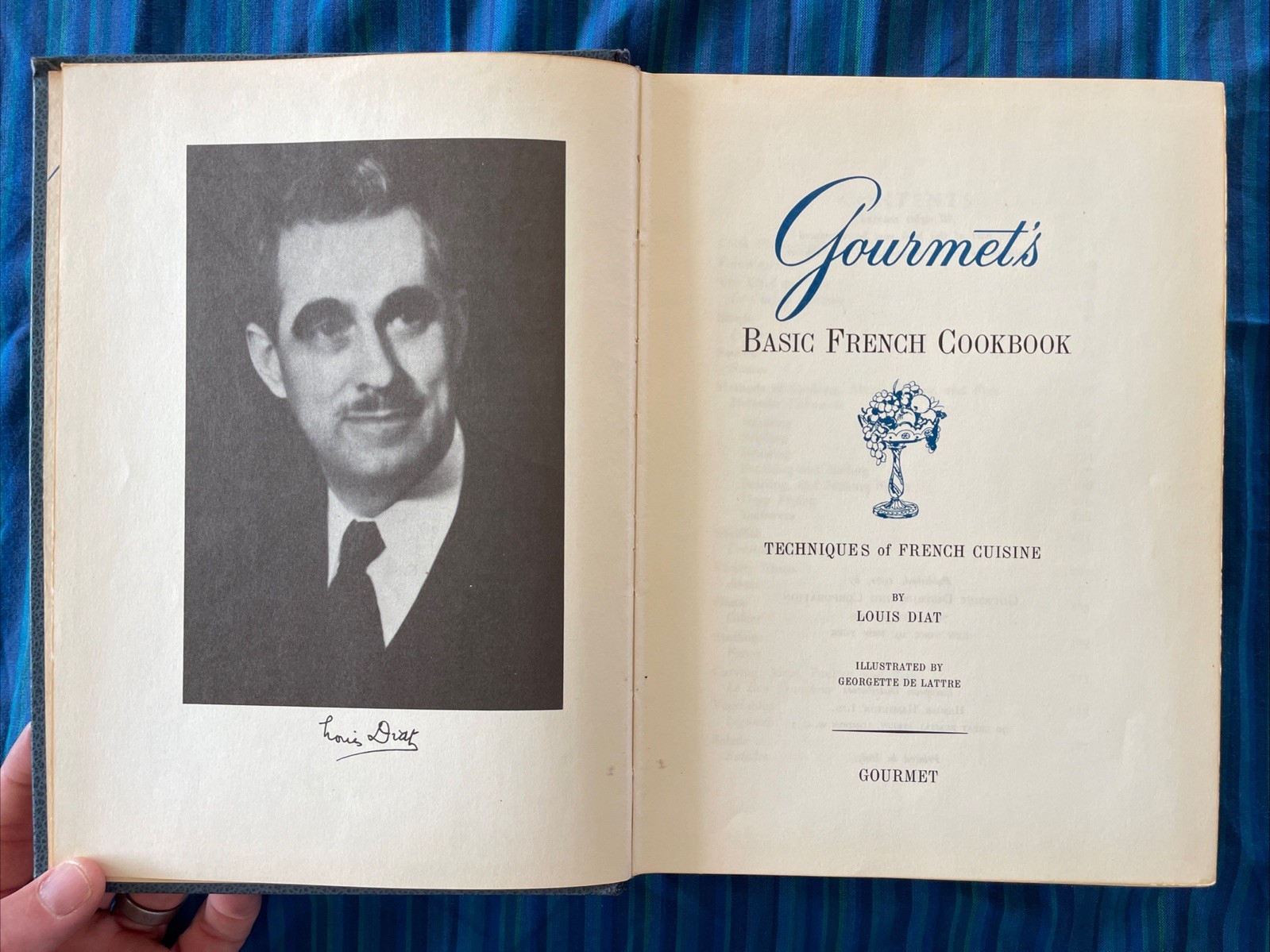 Gourmet’s Basic French Cookbook Techniques by Louis Diat (1961 1st Edition HC)