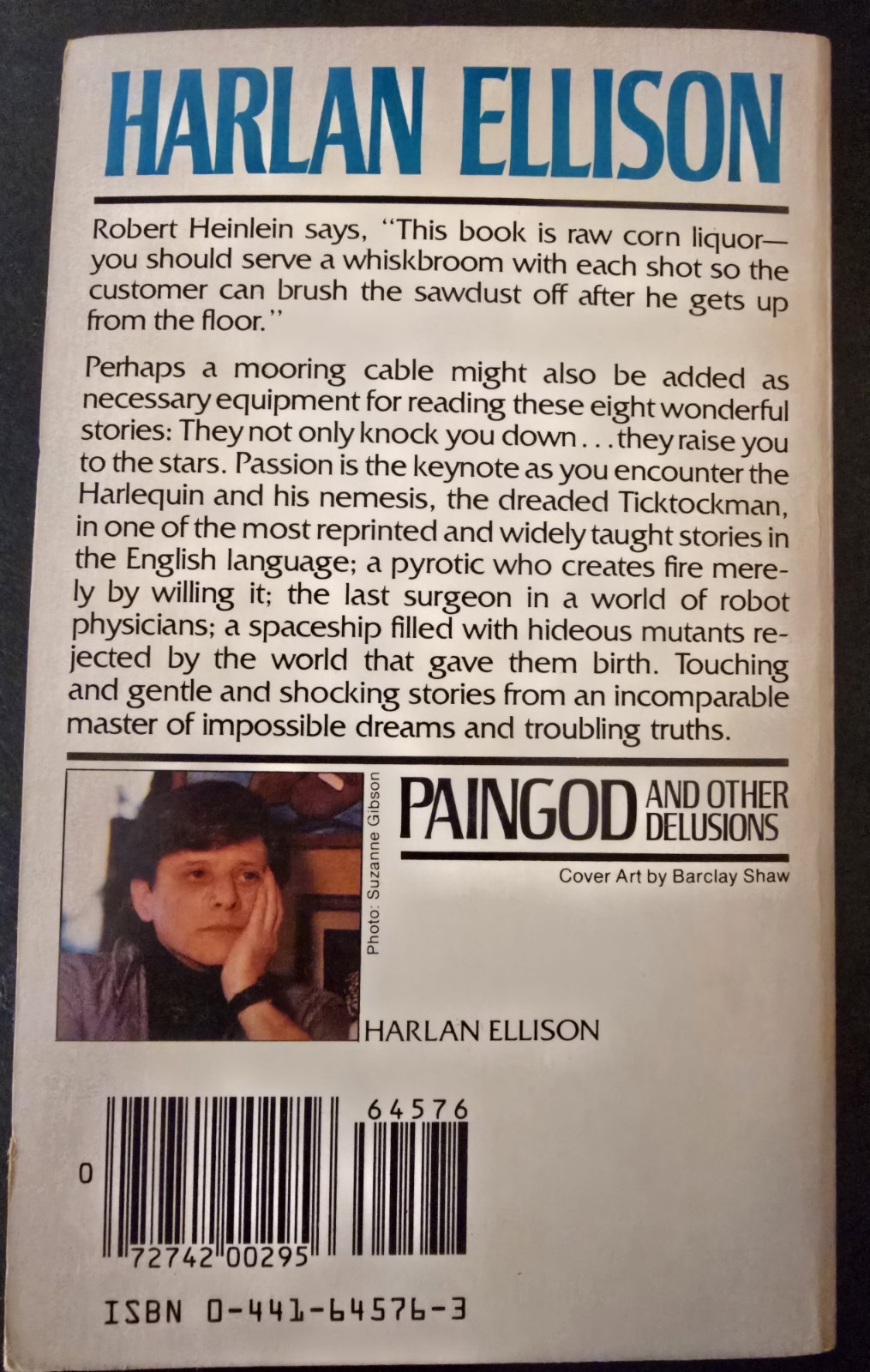 Harlan Ellison PAINGOD &OTHER DELUSIONS vintage Ace Paperback Barclay Shaw cover