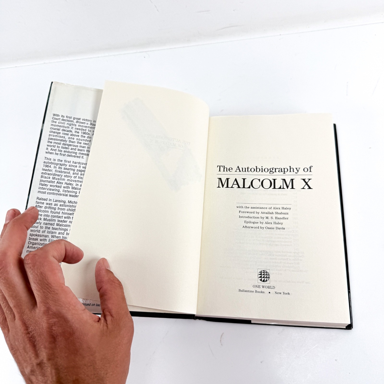 Malcolm X Alex Haley The Autobiography of Malcolm X 1992 HBDJ 1st Hardcover EX