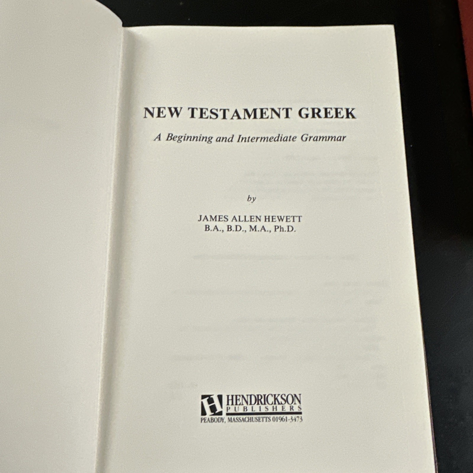 New Testament Greek-A Beginning and Intermediate Grammar
