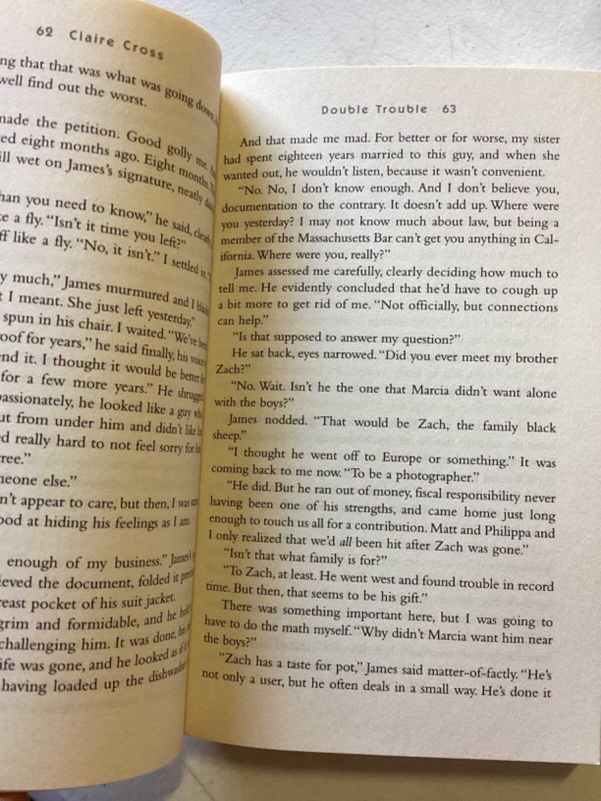 Double Trouble – Paperback By Cross, Claire – VERY GOOD