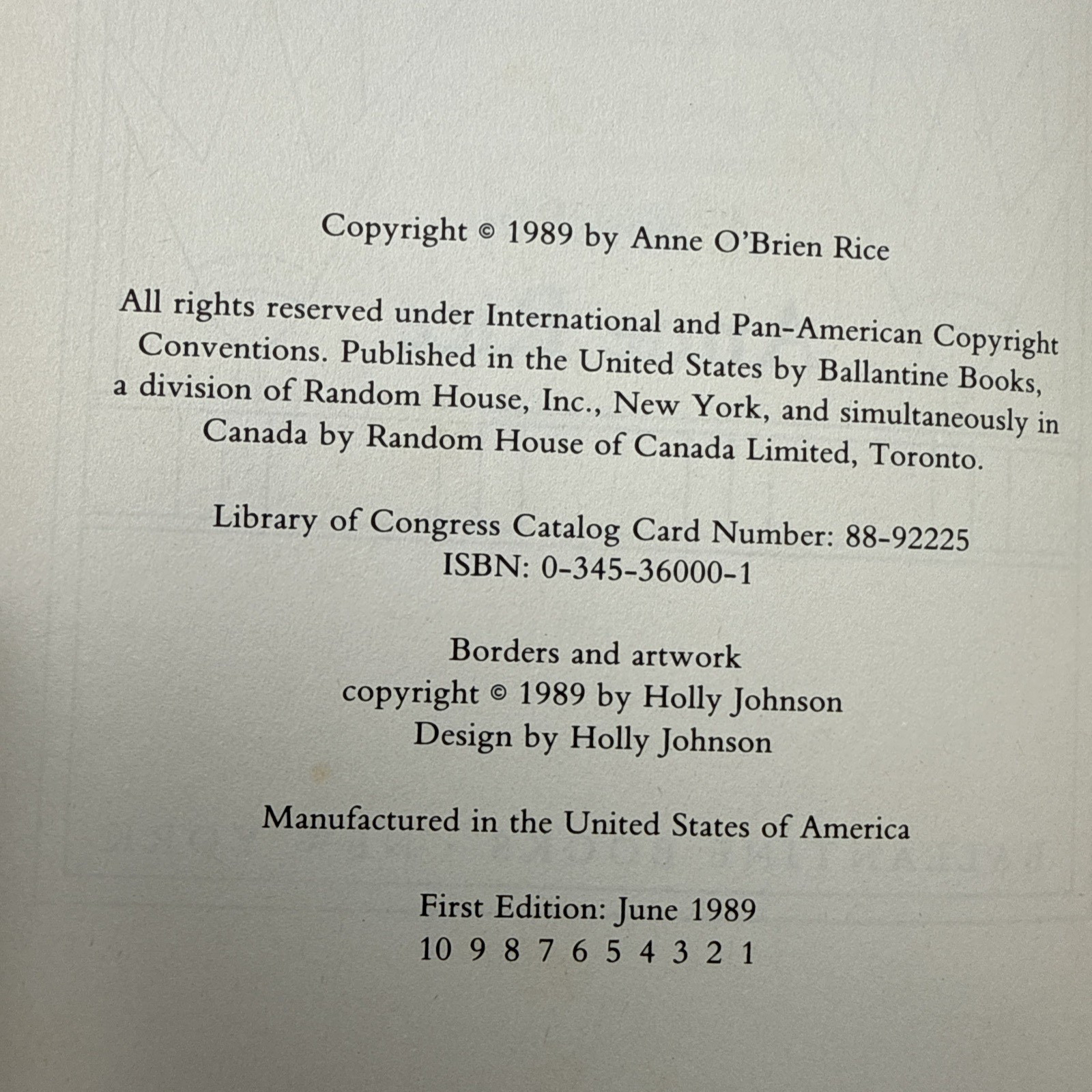 Anne Rice Originals First Edition First Printing of 5 Hard Back, 1 Soft Back Lot
