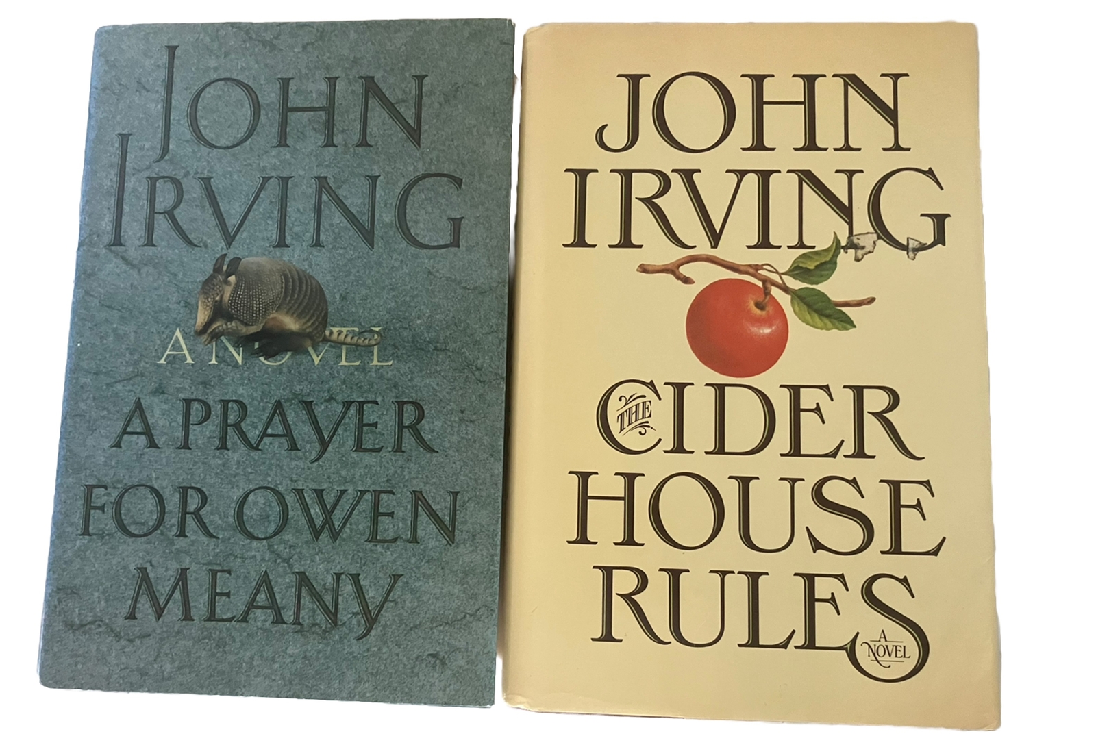 John Irving Hardcover First Editions: Prayer For Owen Meany/Cider House Rules.