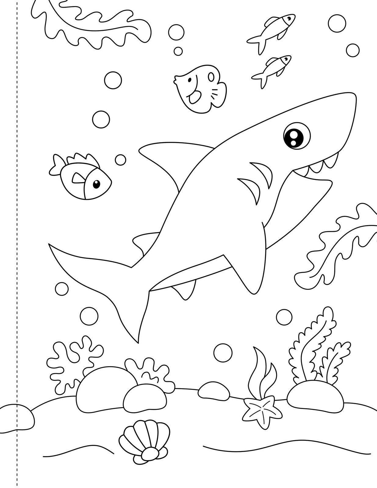 Under the Sea Coloring Book – 35 simple and bold designs for kids….